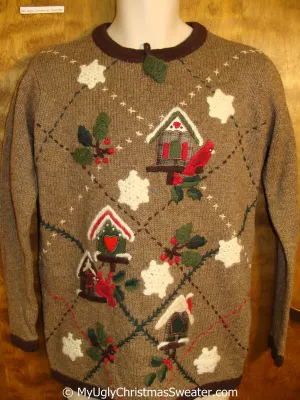 Horrible Brown Festive Ugly Christmas Sweater Pullover