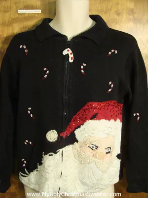 Huge Scary Santa Holiday Sweater