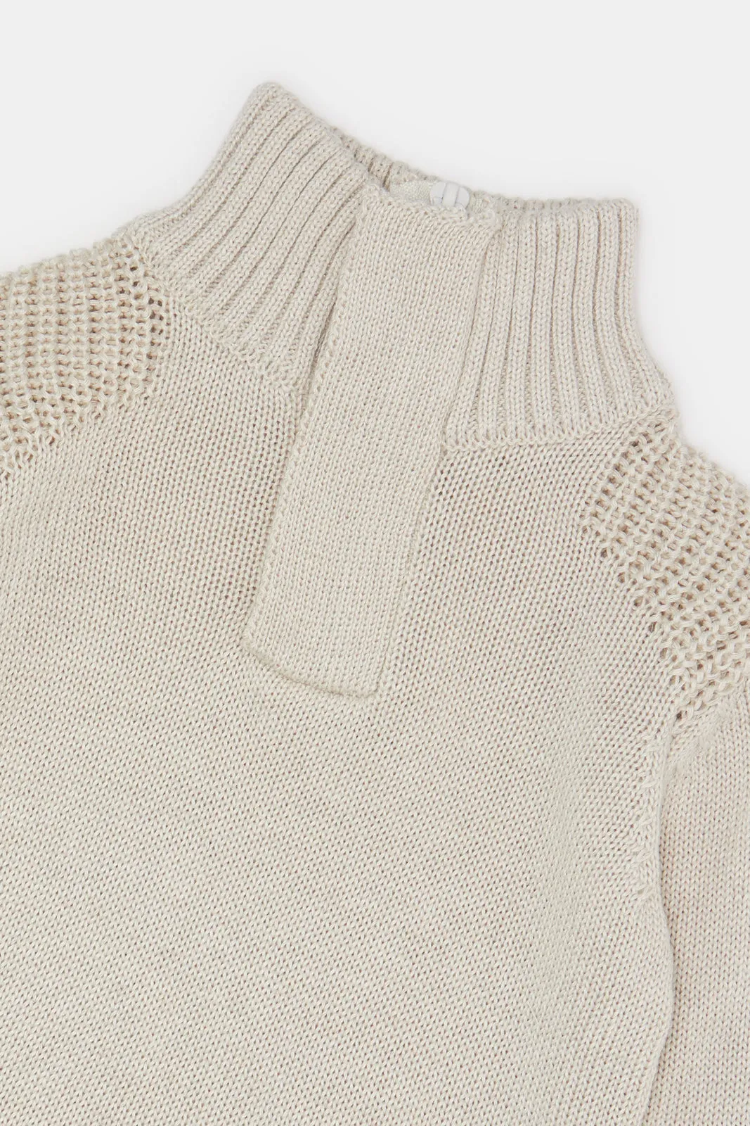 Infant Boys Cream Knitted Sweater