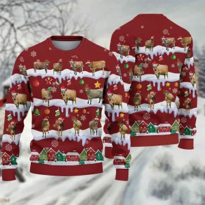 Jersey Ugly Christmas Sweater, Sweater Gifts For Pet Loves, Farmers Sweater