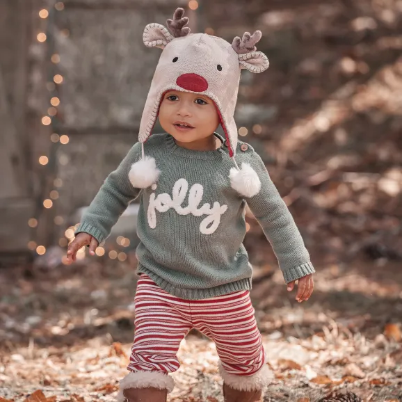 Jolly Sweater, Knit Pant, & Hat Set