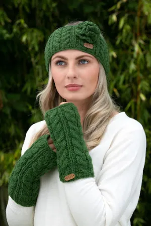 Knit Hand Warmers - Green