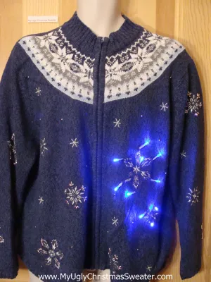 Light Up Christmas Sweater Nordic Snow