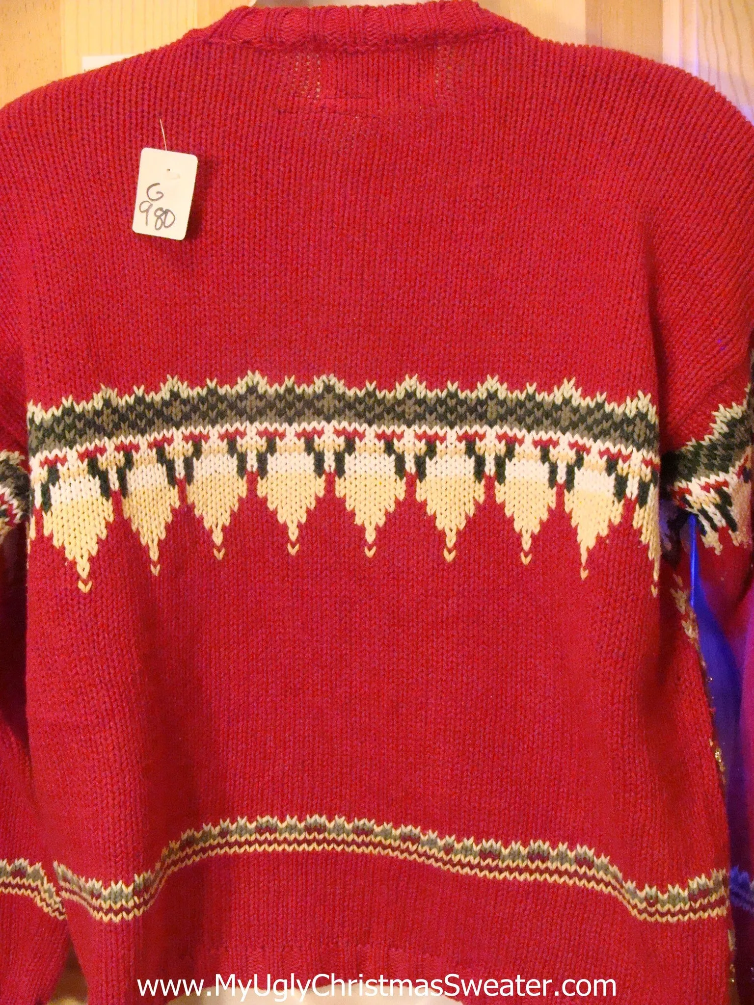 Light Up Ugly Xmas Sweater 80s Cardigan