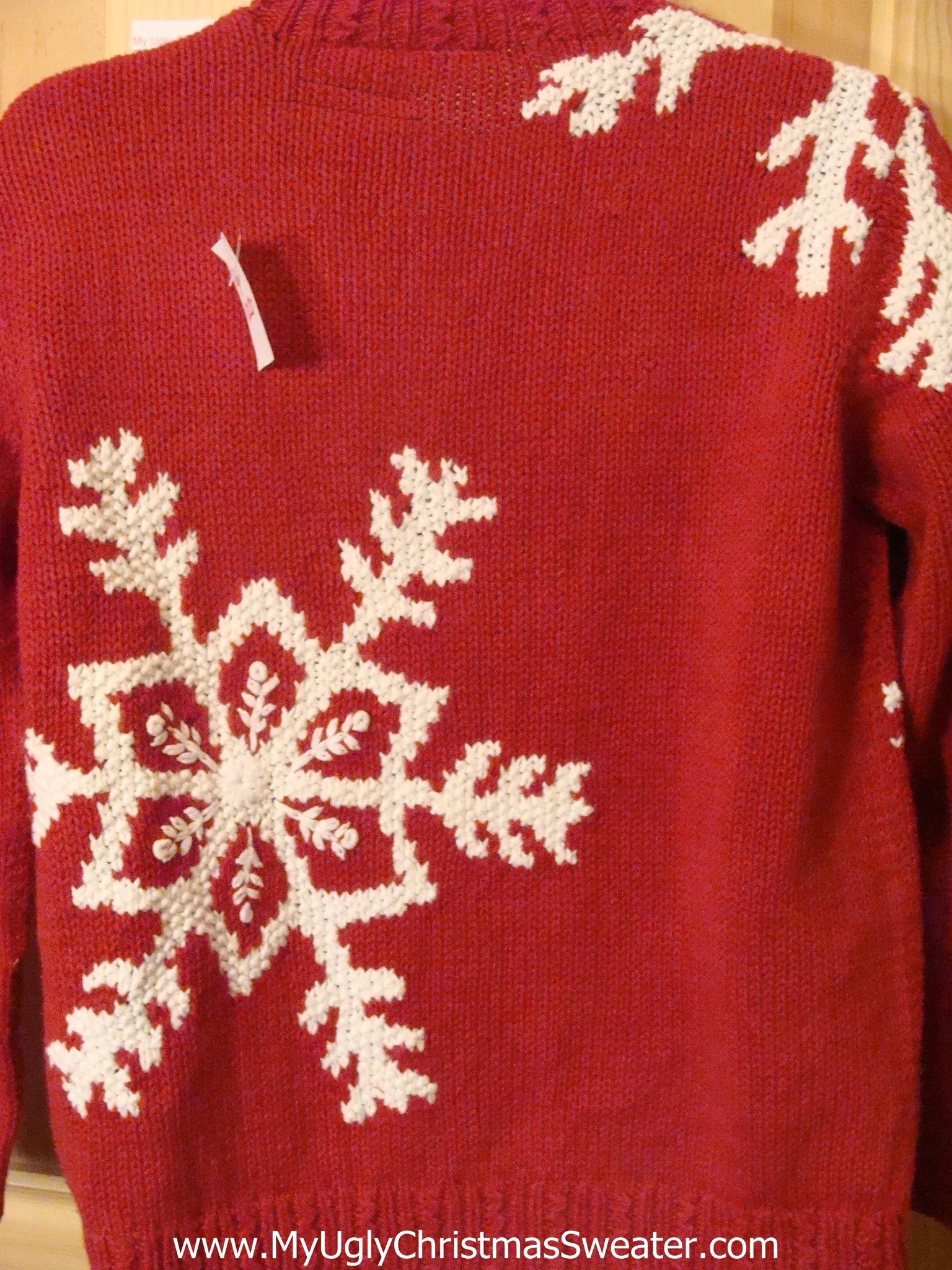 Light Up Ugly Xmas Sweater Nordic Snowflakes 2sided