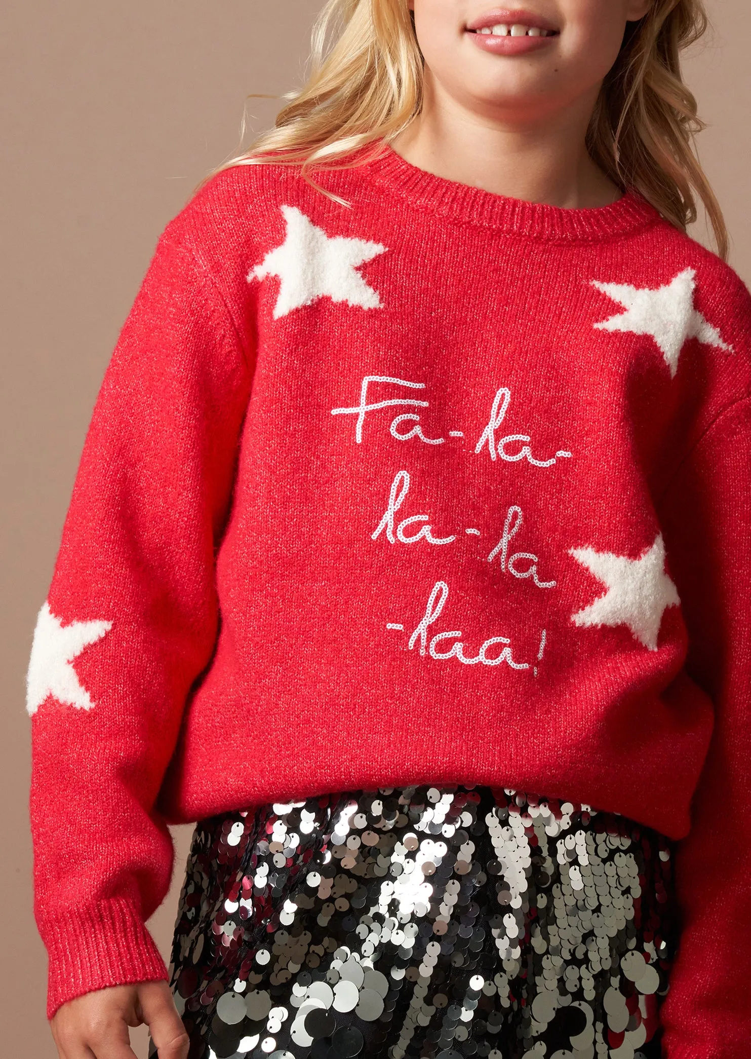 Mary Red FA LA LA Jumper