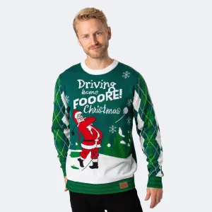 Men's Father Christmas Golfer Christmas Jumper