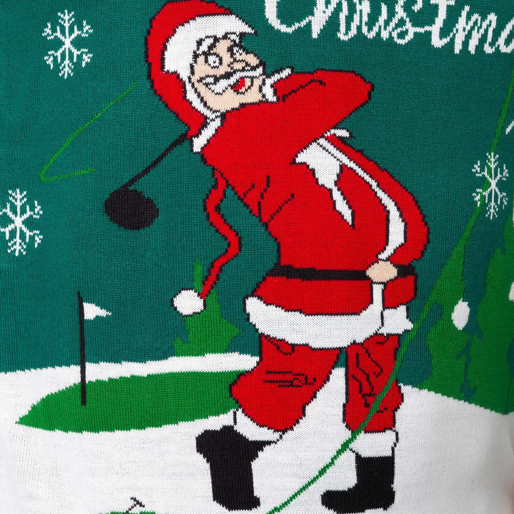 Men's Father Christmas Golfer Christmas Jumper