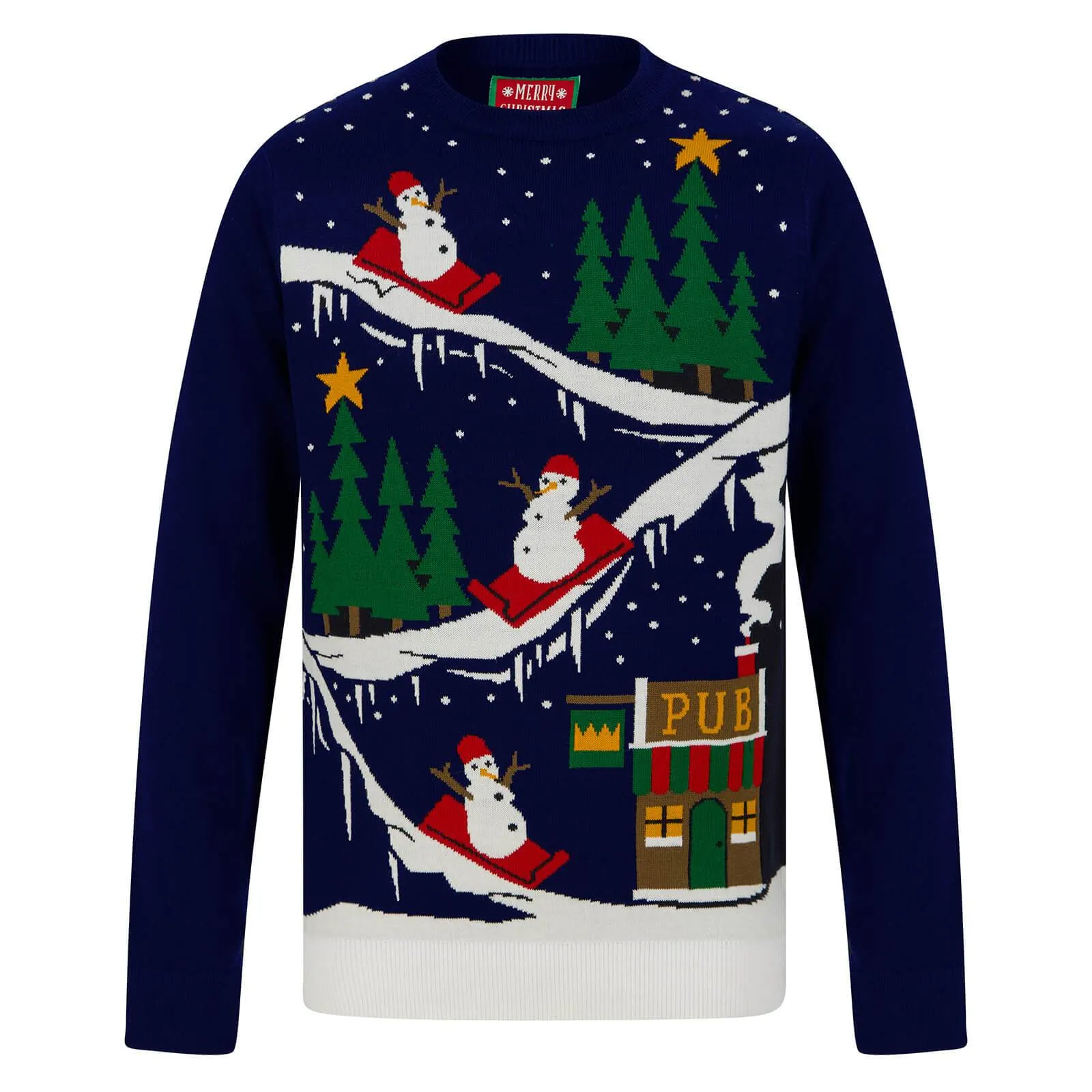 Mens To The Pub Snowman Christmas Jumper