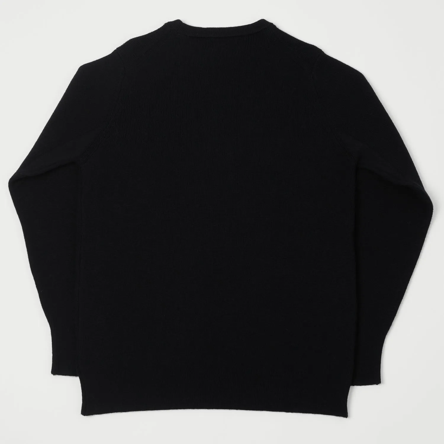 Merz b. Schwanen MWCC01 Ribbed Merino Pullover - Deep Black