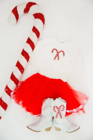 MINI KIDS CANDY CANE WISHES SWEATER