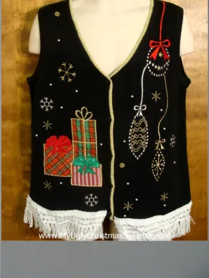 Ornaments and Presents Cute Christmas Sweater Vest