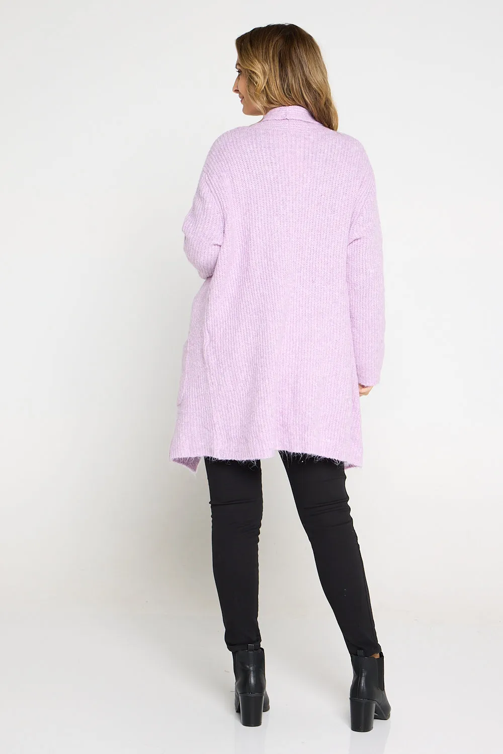 Penelope Knit Cardi - Lilac