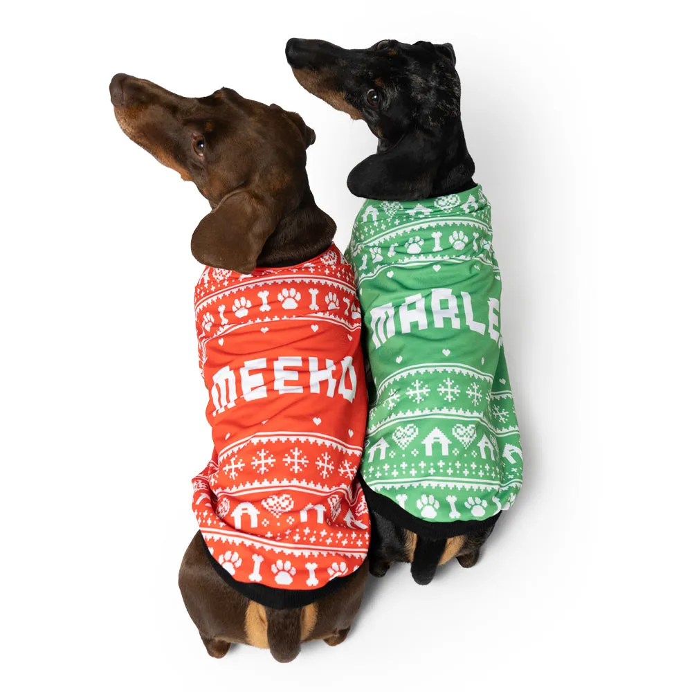 Personalised Name Christmas Dog Jumper