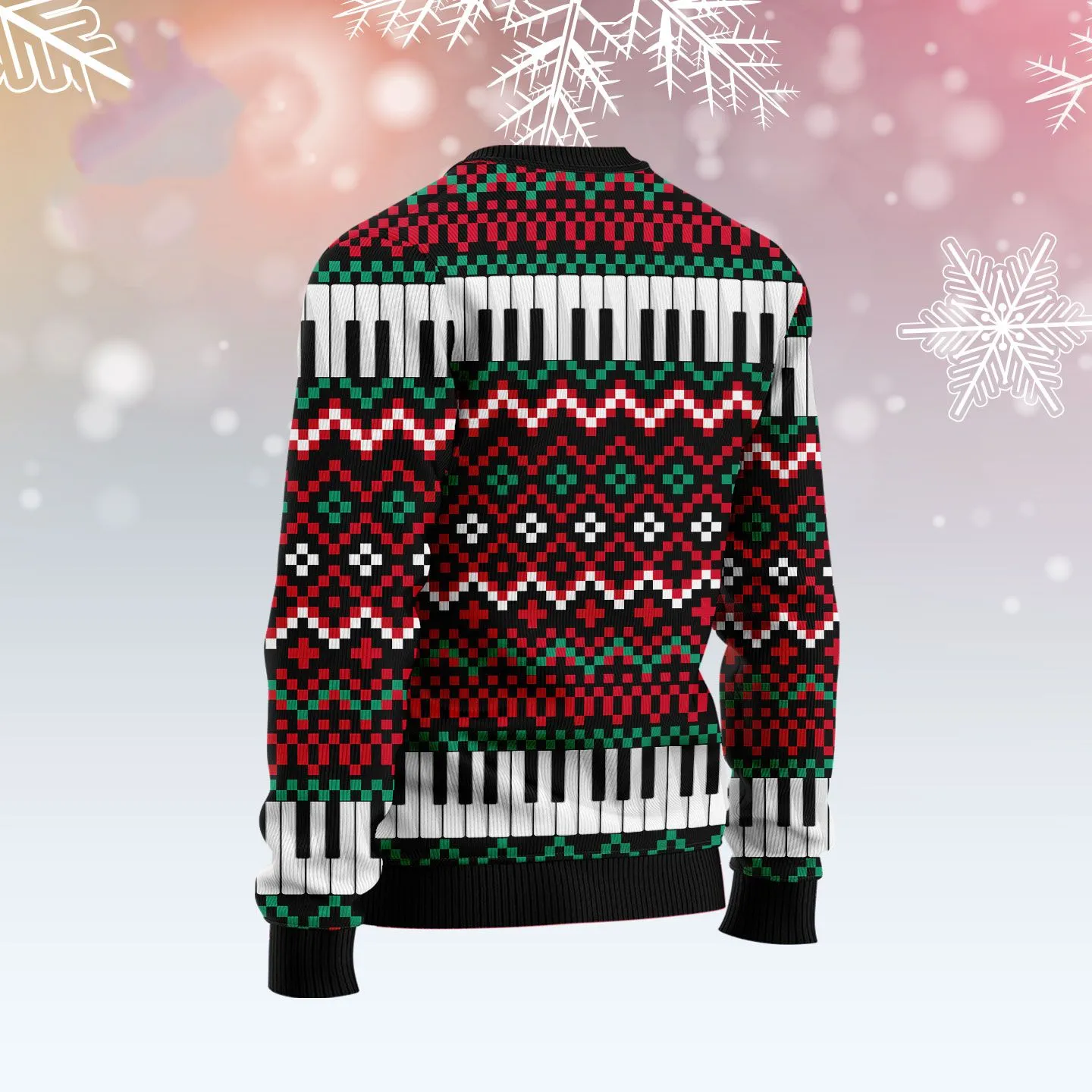 Piano Awesome Pattern Ugly Christmas Sweater, Idea Gift for Piano Lovers