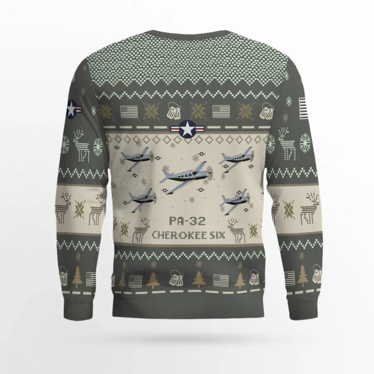 Piper PA-32 Cherokee Six PA32 Aircraft Ugly Sweater, Ugly Sweater Christmas Shirt for Men Dad Veteran