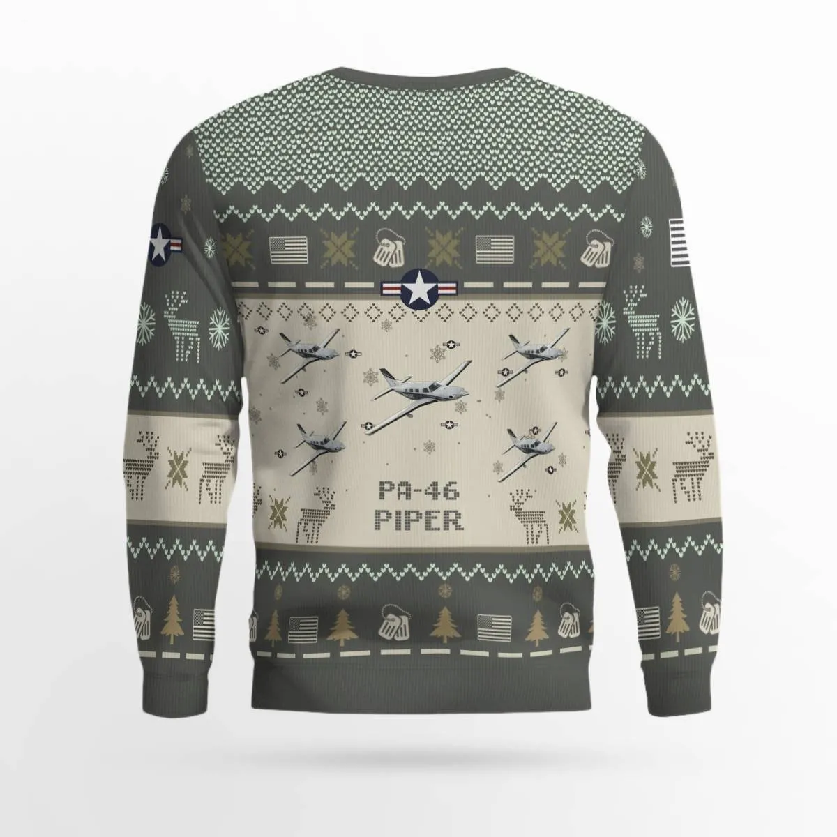 Piper PA-46 PA46_Aircraft Ugly Sweater, Ugly Sweater Christmas Shirt for Men Dad Veteran