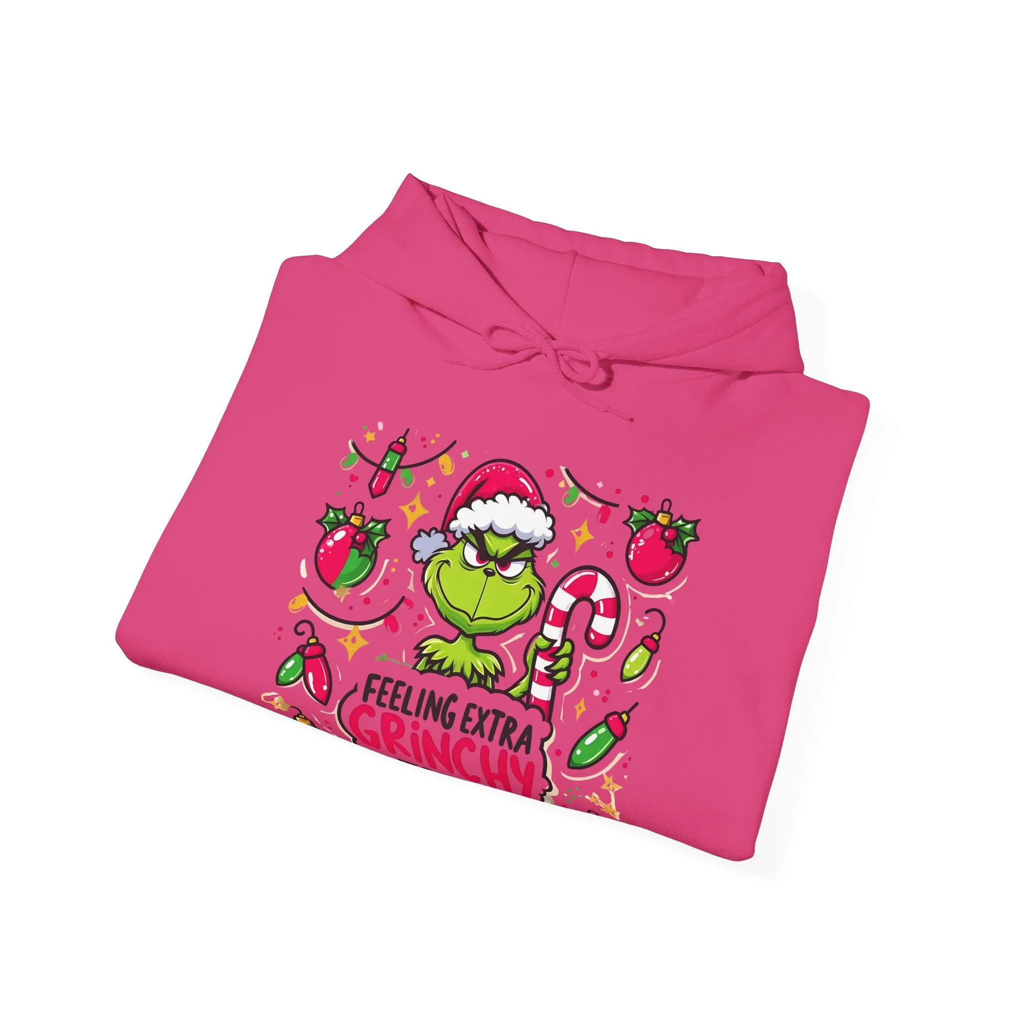 Princess Grace  Feeling Extra Grinchy Unisex Hooded Sweatshirt  Fun Holiday Apparel