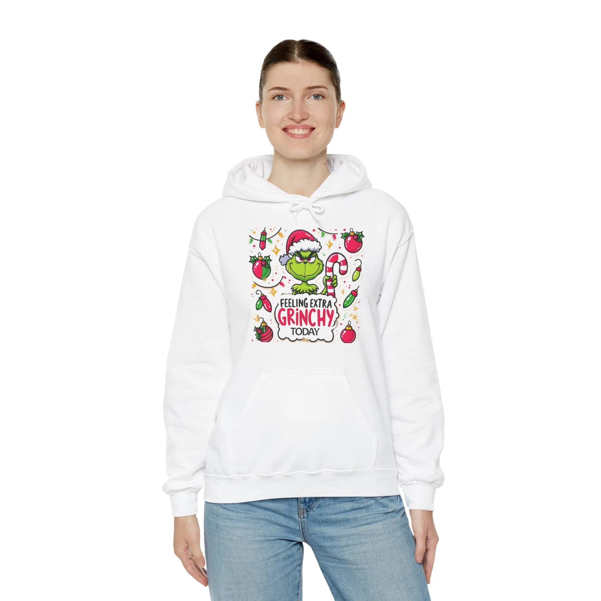 Princess Grace  Feeling Extra Grinchy Unisex Hooded Sweatshirt  Fun Holiday Apparel