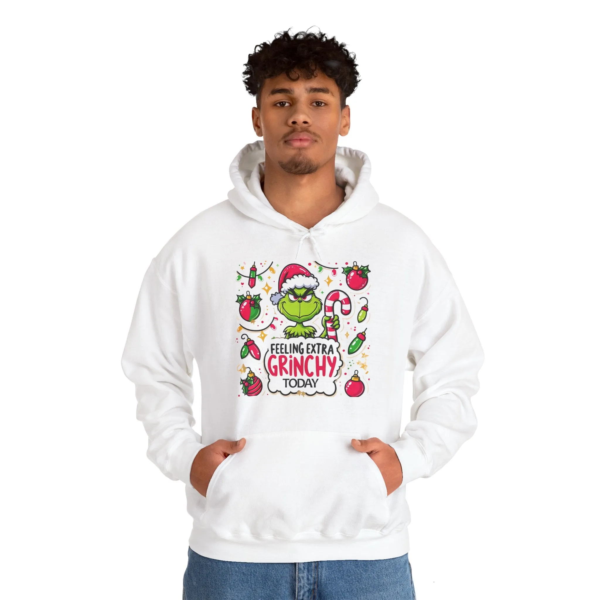 Princess Grace  Feeling Extra Grinchy Unisex Hooded Sweatshirt  Fun Holiday Apparel