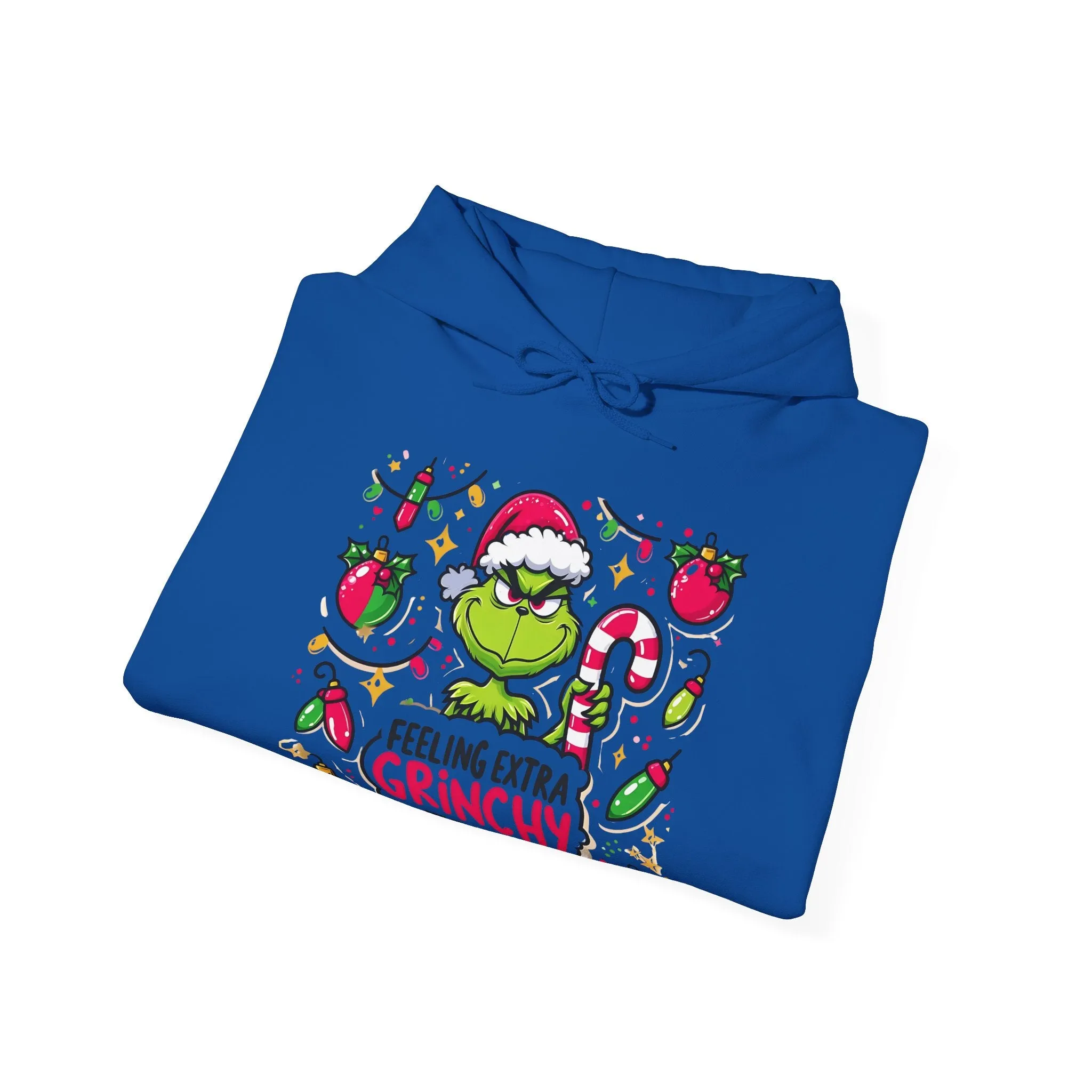 Princess Grace  Feeling Extra Grinchy Unisex Hooded Sweatshirt  Fun Holiday Apparel