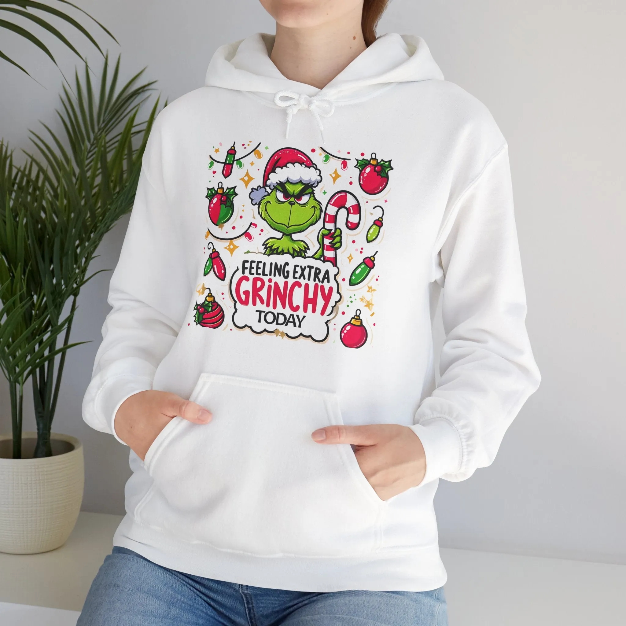 Princess Grace  Feeling Extra Grinchy Unisex Hooded Sweatshirt  Fun Holiday Apparel