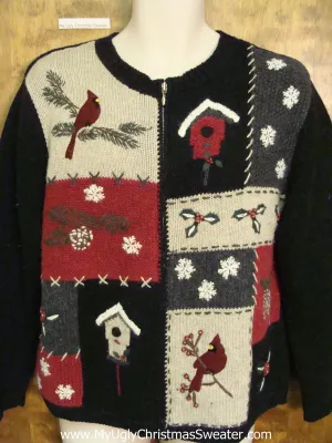 Red Cardinal Birds Ugly Christmas Sweater