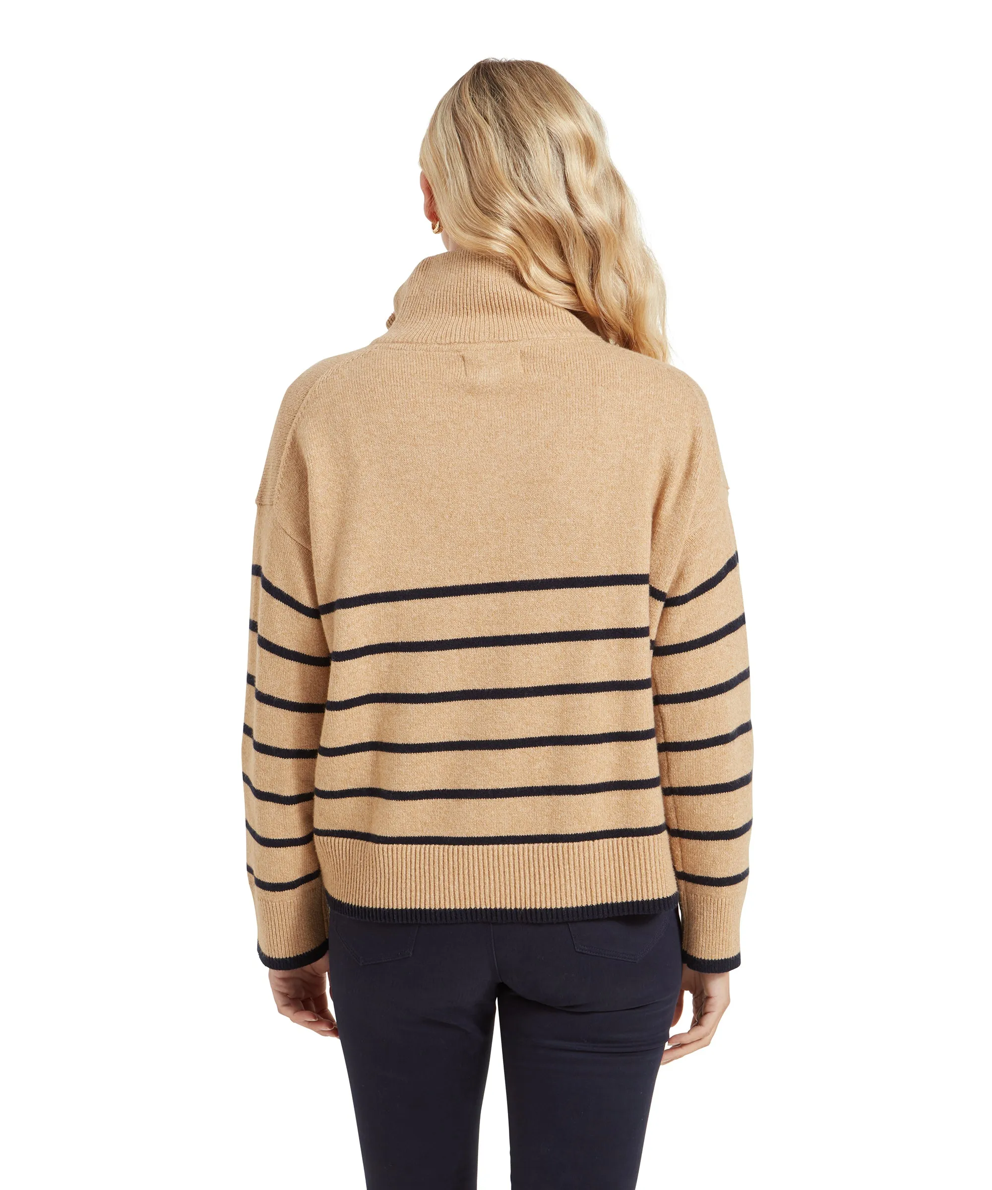 Sandsend Quarter Jumper - Warm Sand