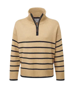 Sandsend Quarter Jumper - Warm Sand