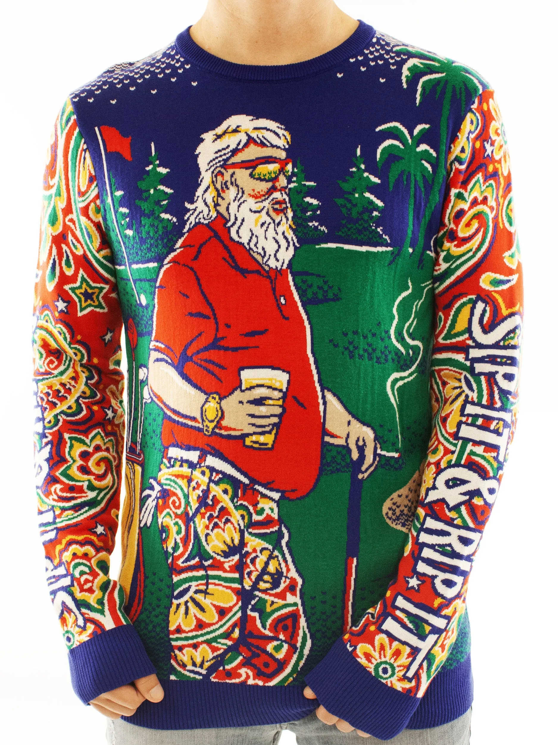 Sip It & Rip It Golf Santa | Ugly Christmas Sweater For Men & Women | Unisex Sizing