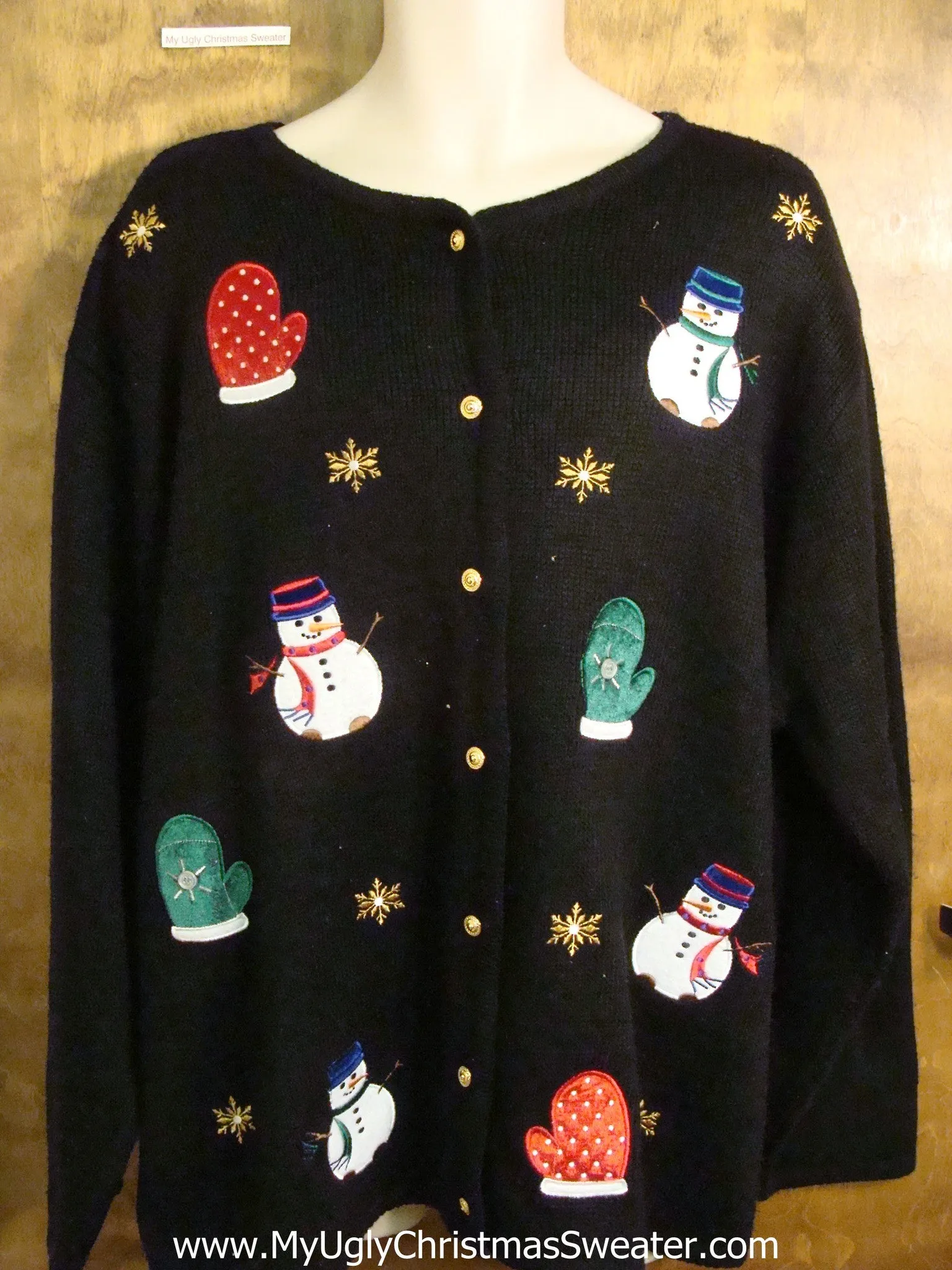 Snowman and Mittens Holiday Sweater XXXL