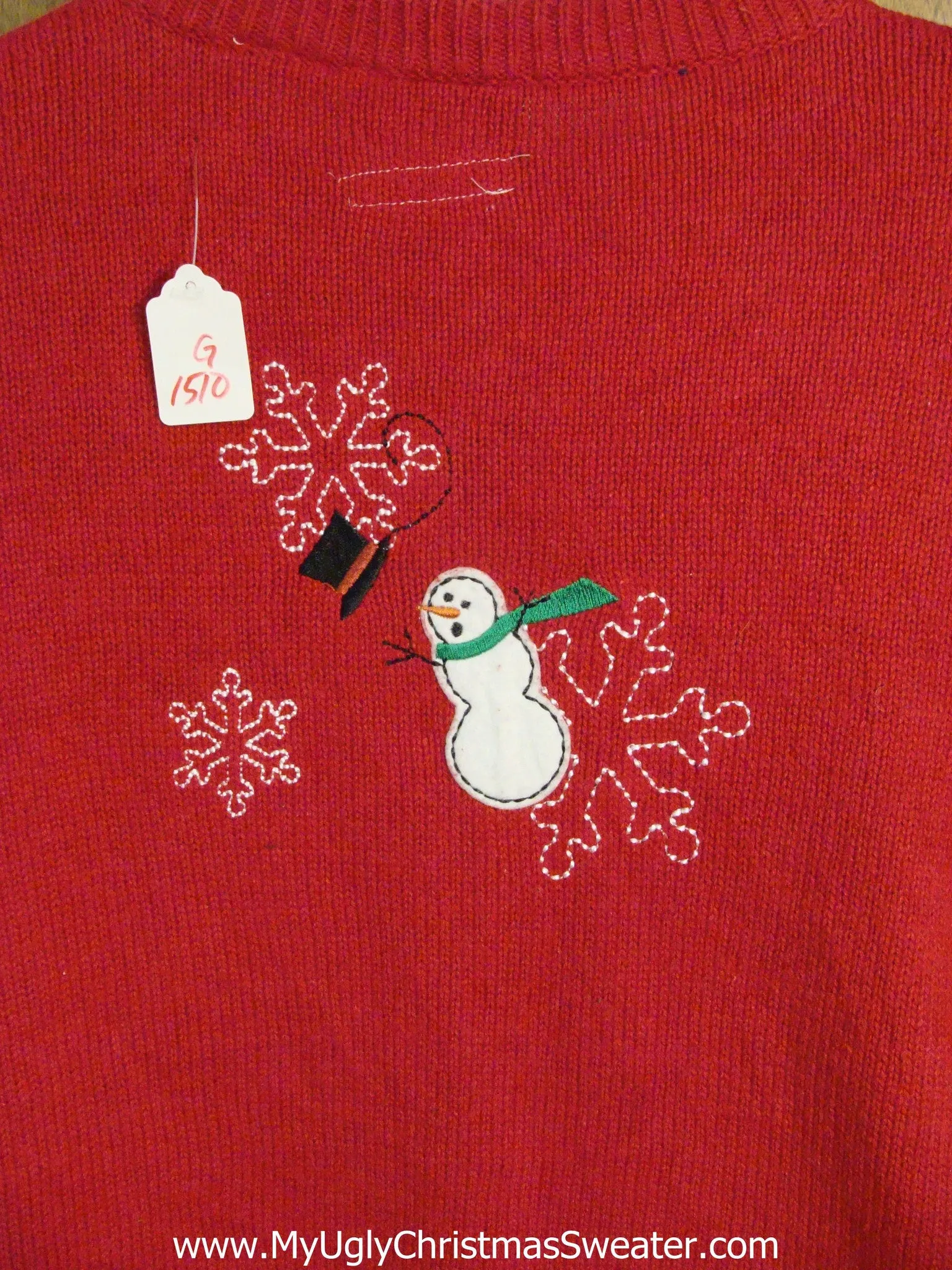 Snowman Friends Party Light Up Ugly Xmas Sweater