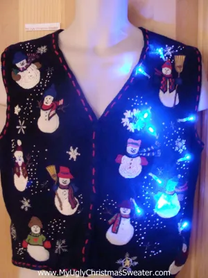 Snowman Light Up Christmas Sweater Vest