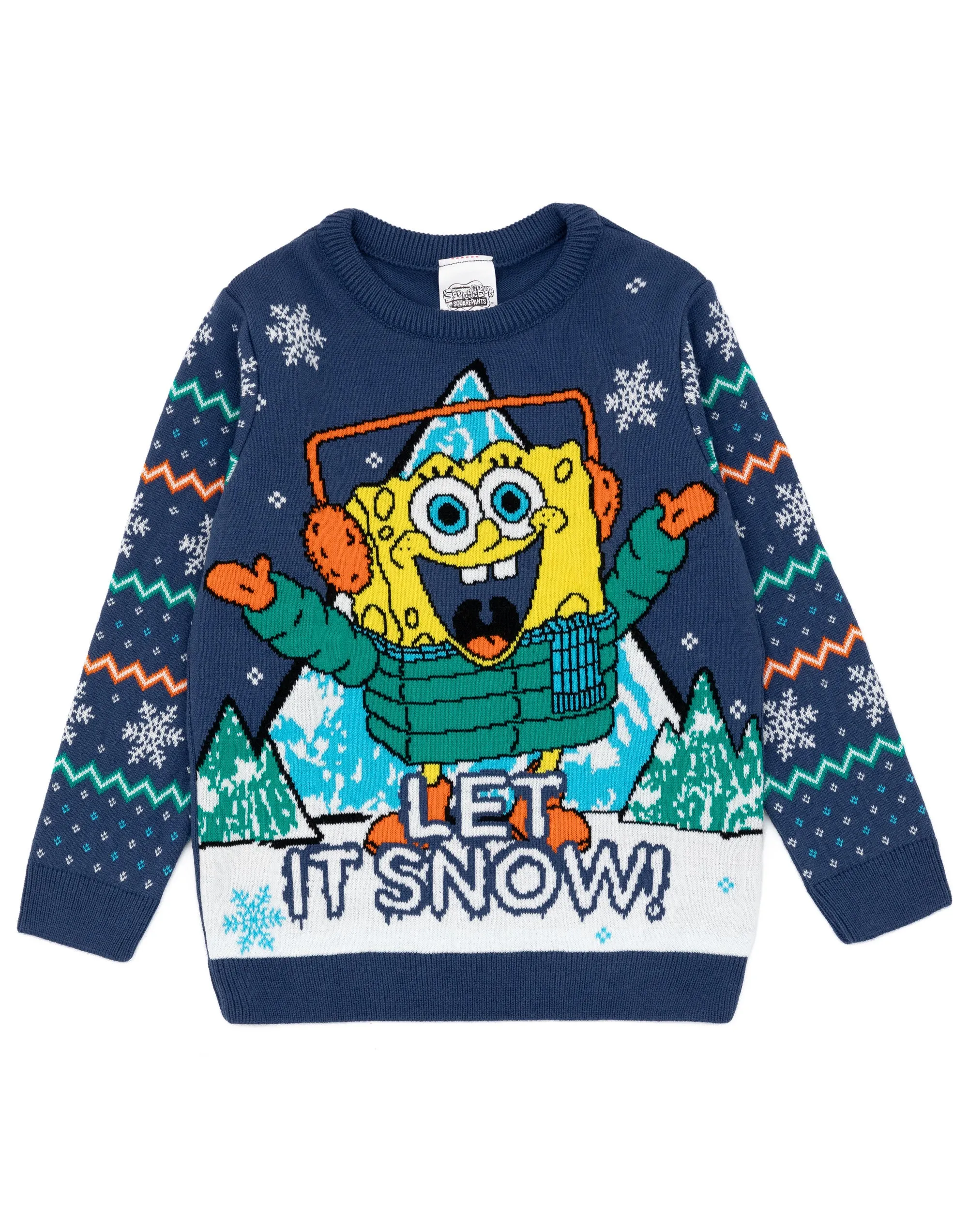 SpongeBob SquarePants Let It Snow Kids Knitted Jumper