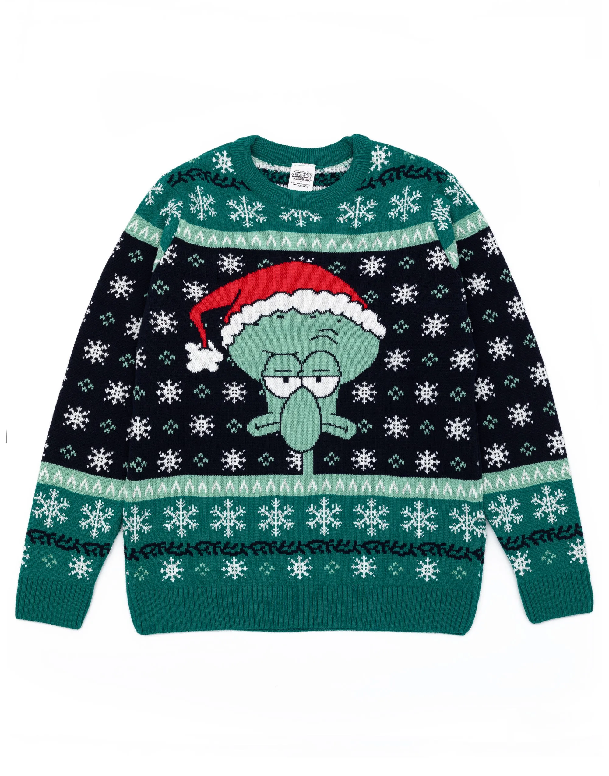 SpongeBob SquarePants Men's Green Squidward Christmas Jumper