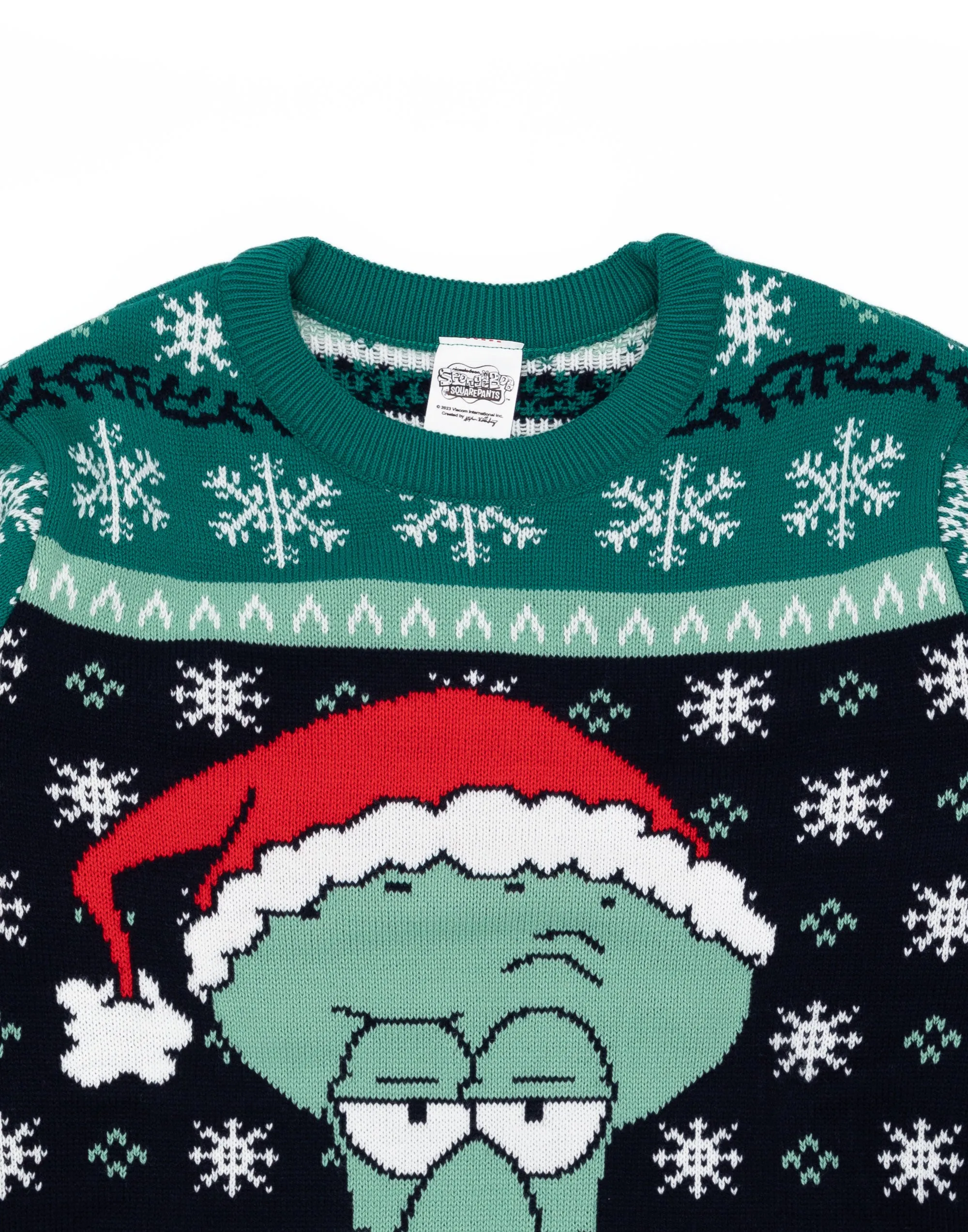 SpongeBob SquarePants Men's Green Squidward Christmas Jumper