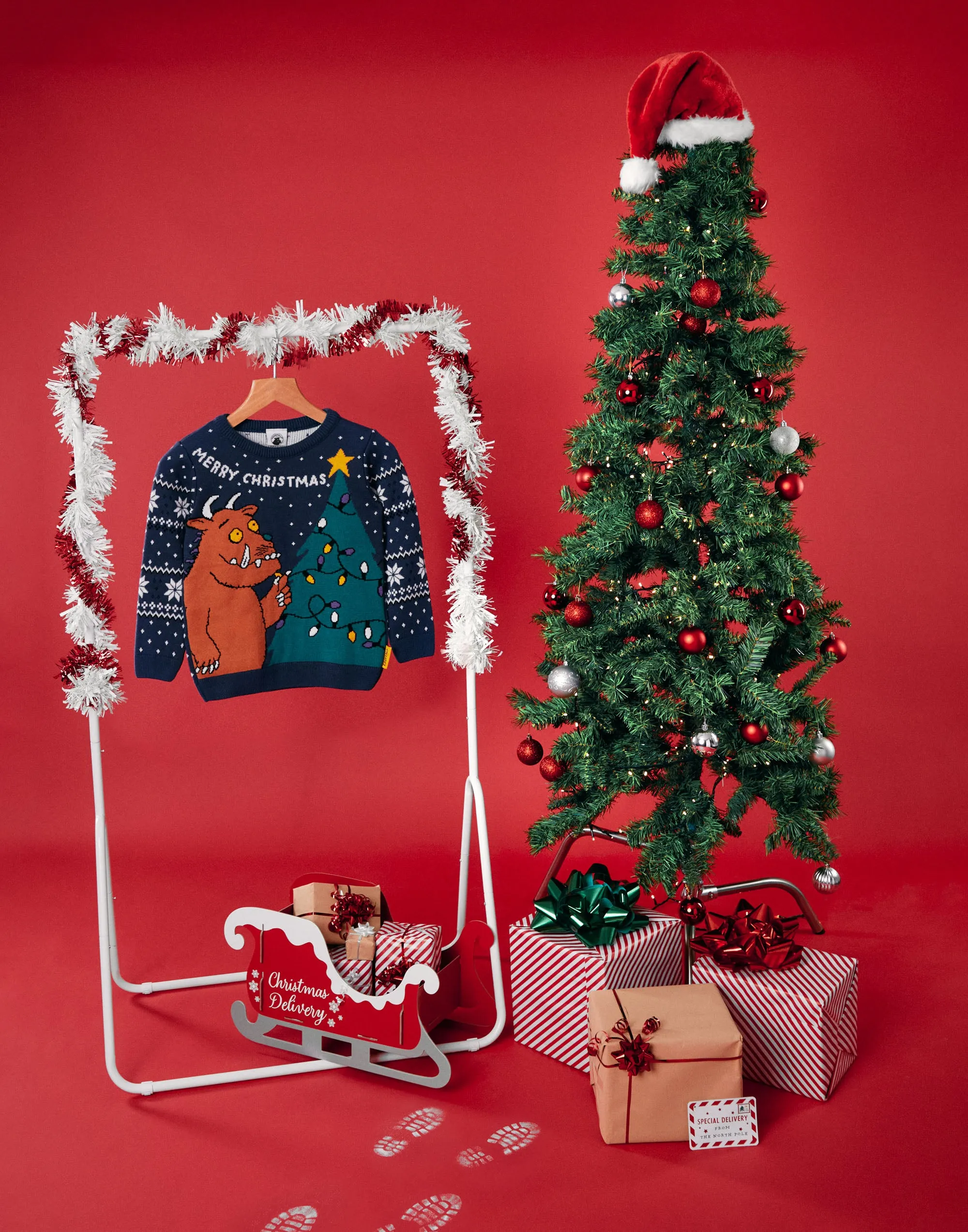 The Gruffalo Boys Navy Christmas Knit Jumper