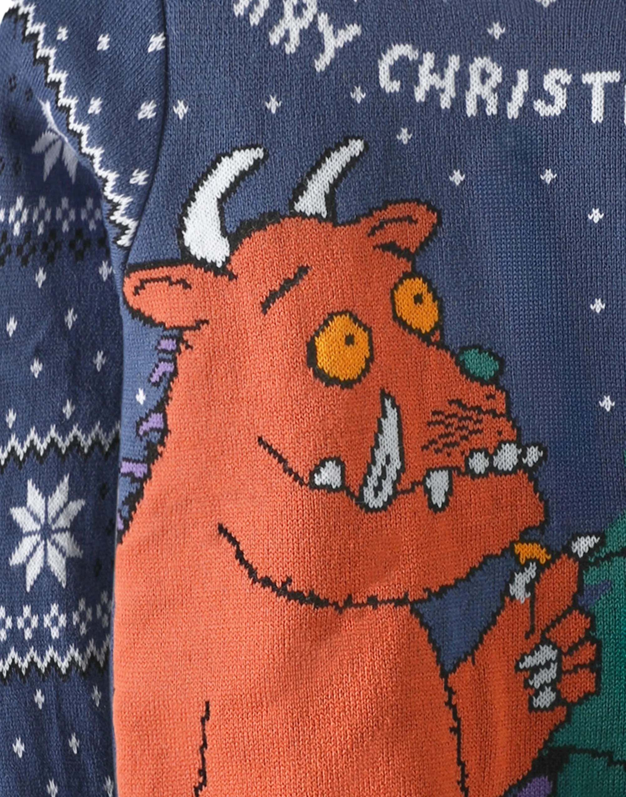 The Gruffalo Boys Navy Christmas Knit Jumper