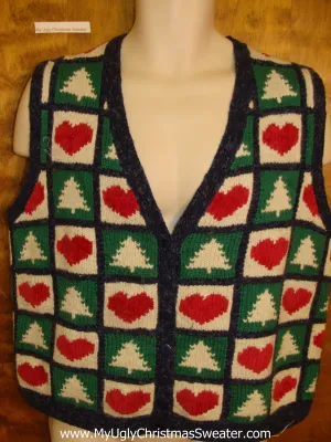 The I LOVE YOU Cheap Ugly Christmas Sweater Vest