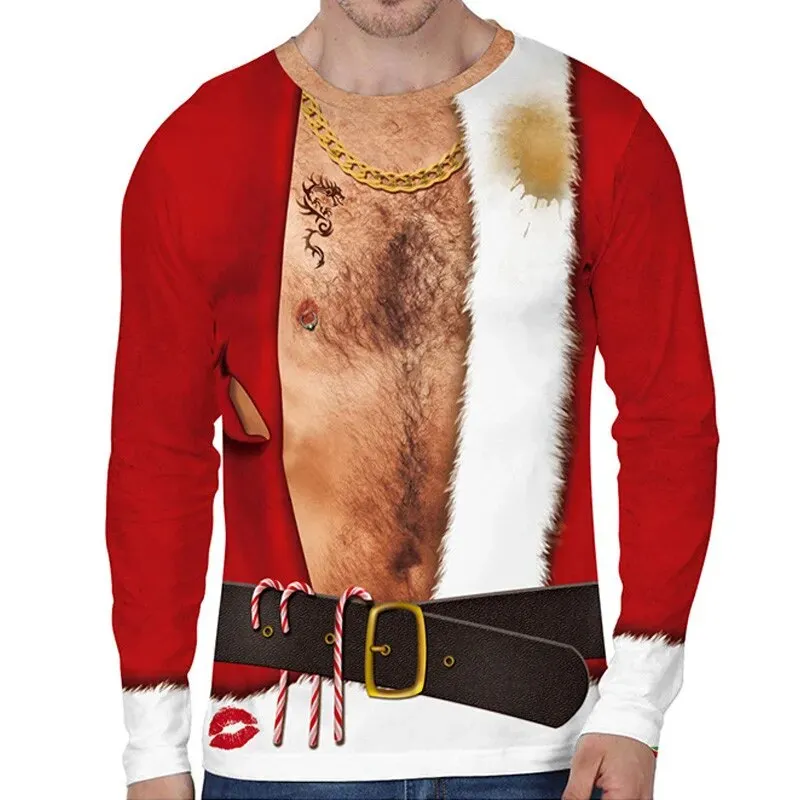 Trendy Ugly Christmas Santa Inspired  Shirts