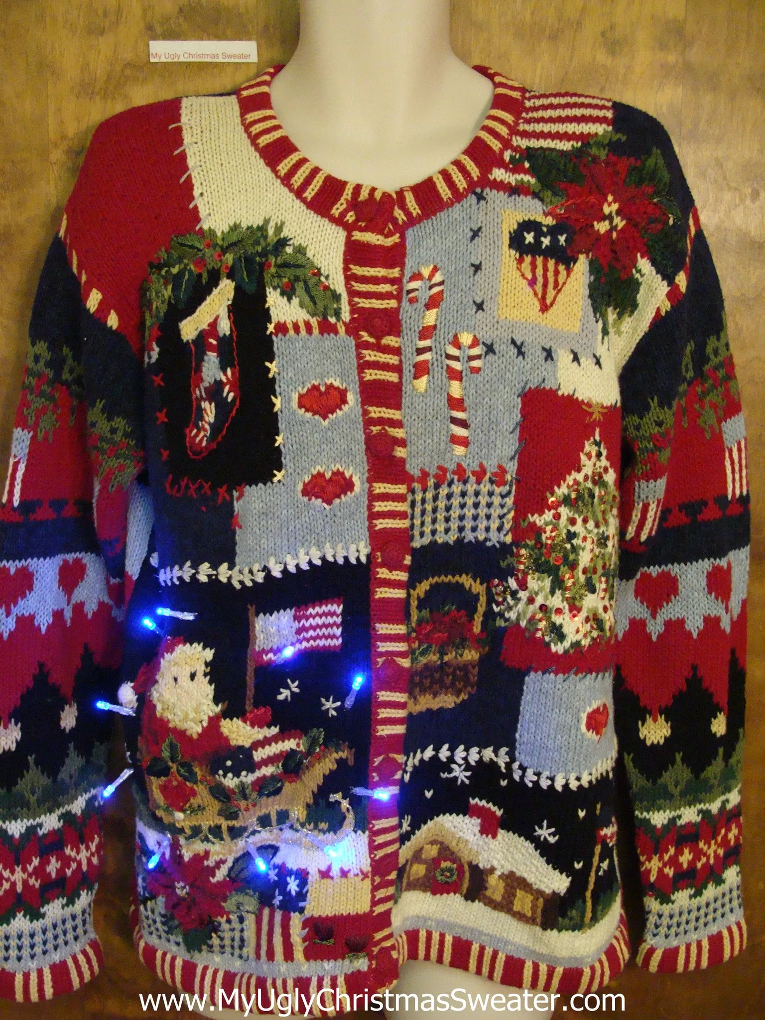 Ugliest Horrible Light Up Ugly Xmas Sweater