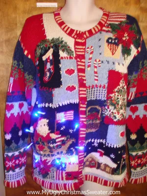 Ugliest Horrible Light Up Ugly Xmas Sweater