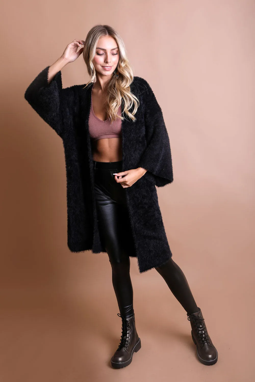 Ultra-Soft Luxe Mohair Knit Cardigan