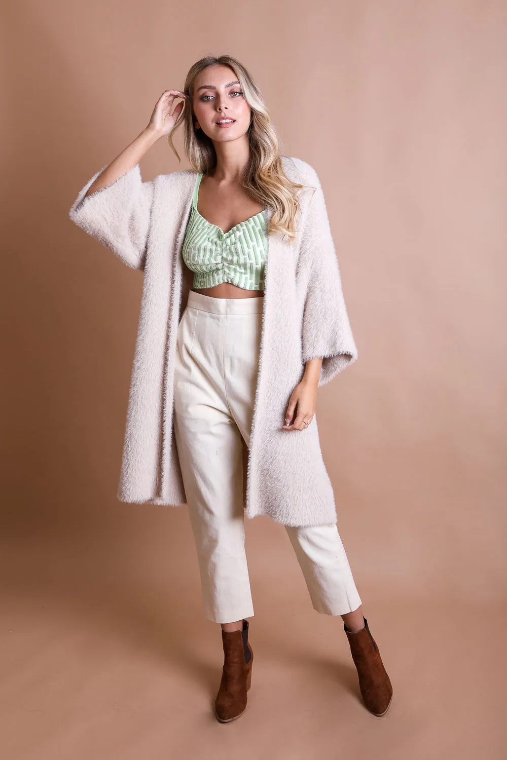 Ultra-Soft Luxe Mohair Knit Cardigan