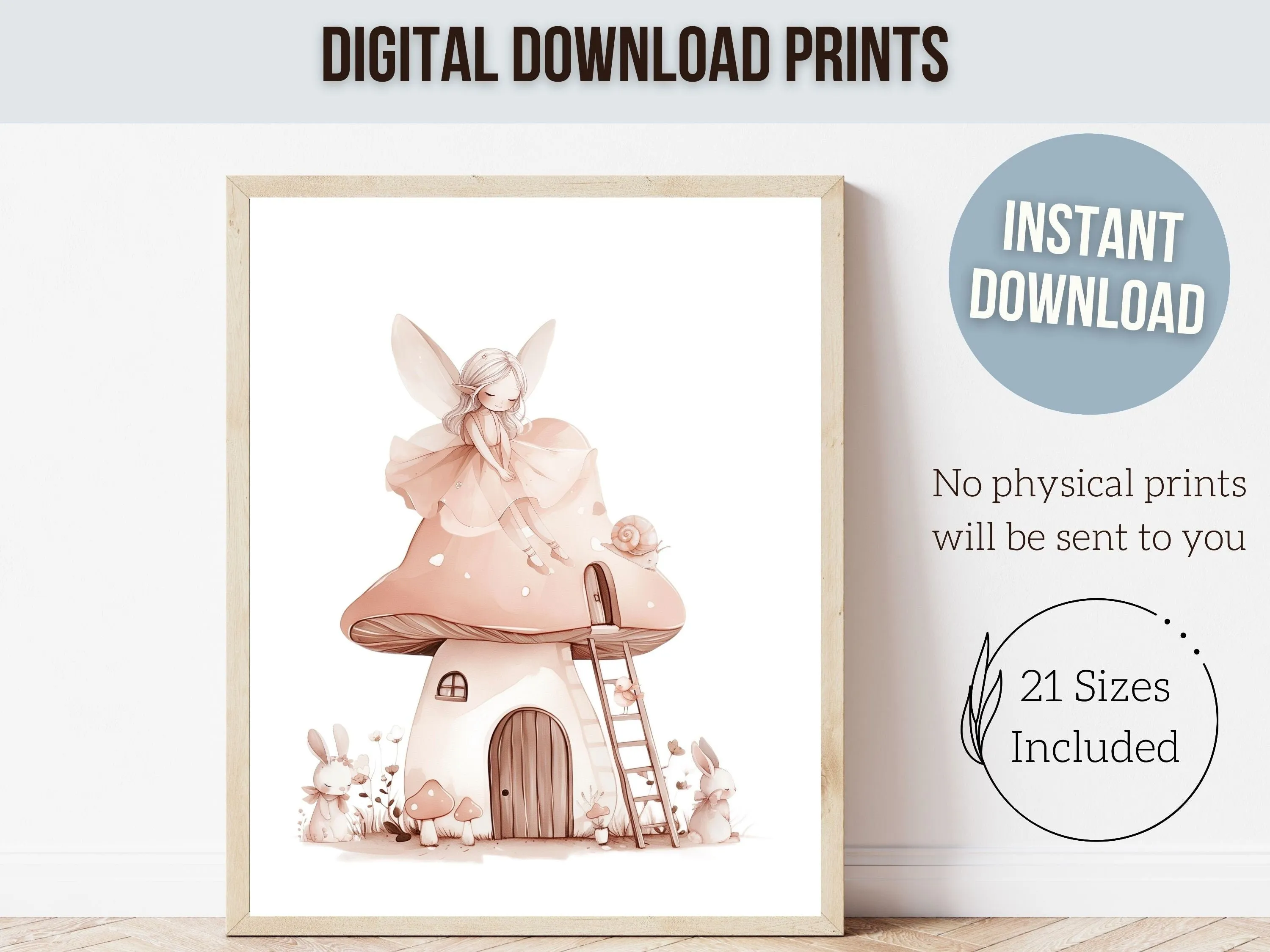 Whimsical Wildflower Fairy Nursery Prints - Set 5