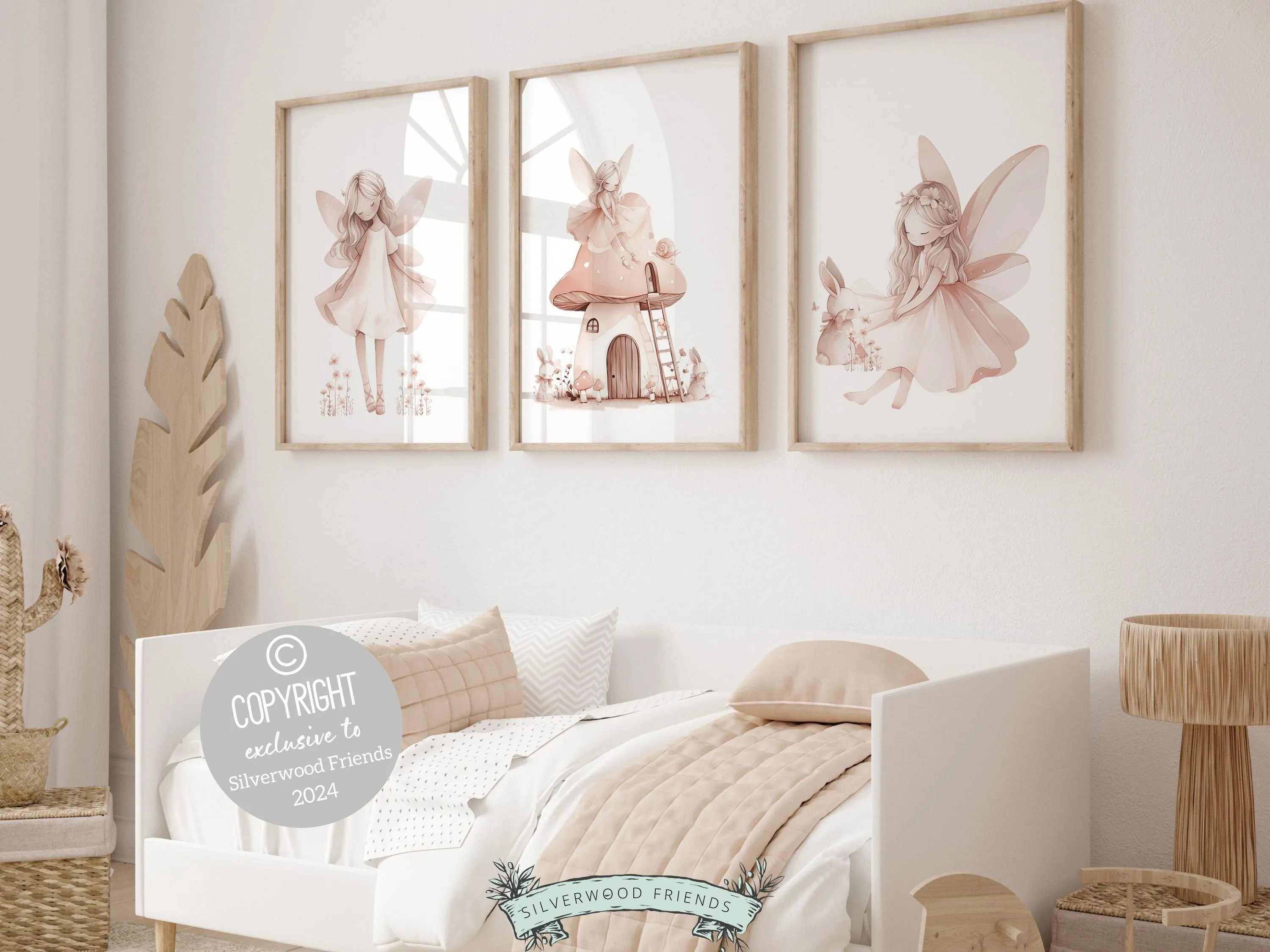 Whimsical Wildflower Fairy Nursery Prints - Set 5