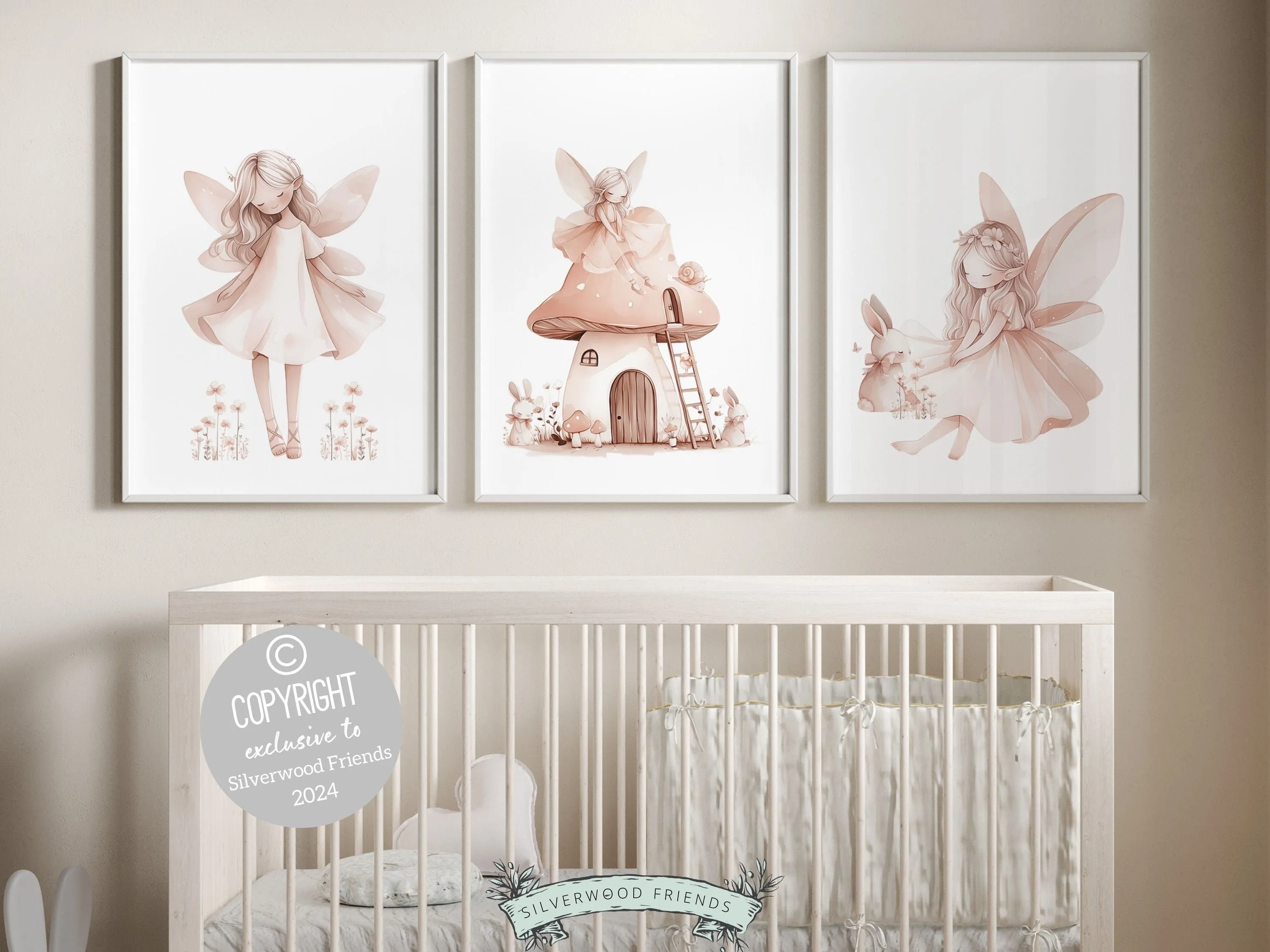 Whimsical Wildflower Fairy Nursery Prints - Set 5