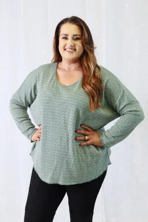 Whitney Glitter Top in Teal