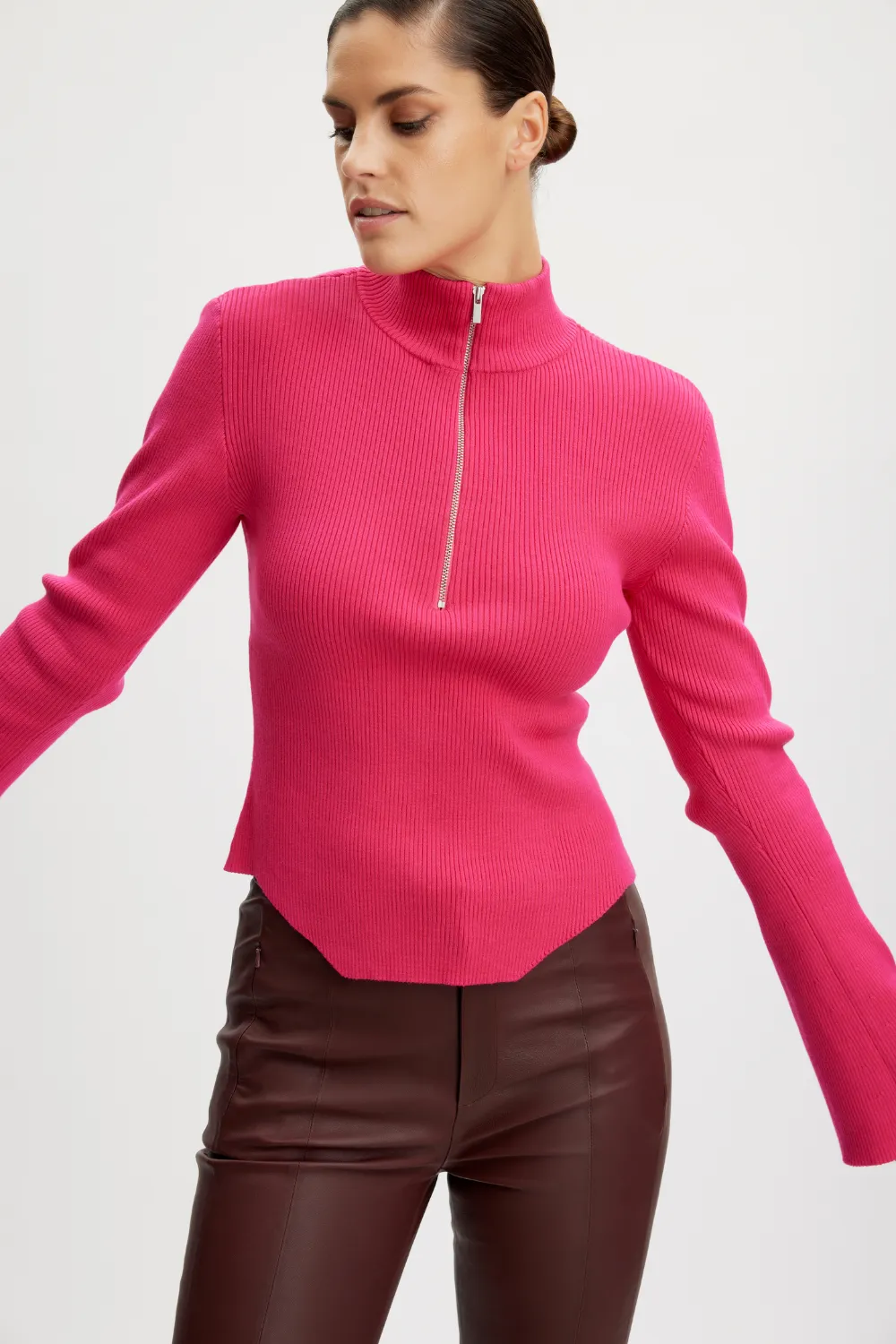 Yasmia Pullover in Pink Peacock