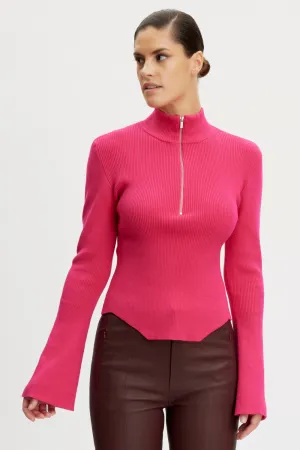 Yasmia Pullover in Pink Peacock